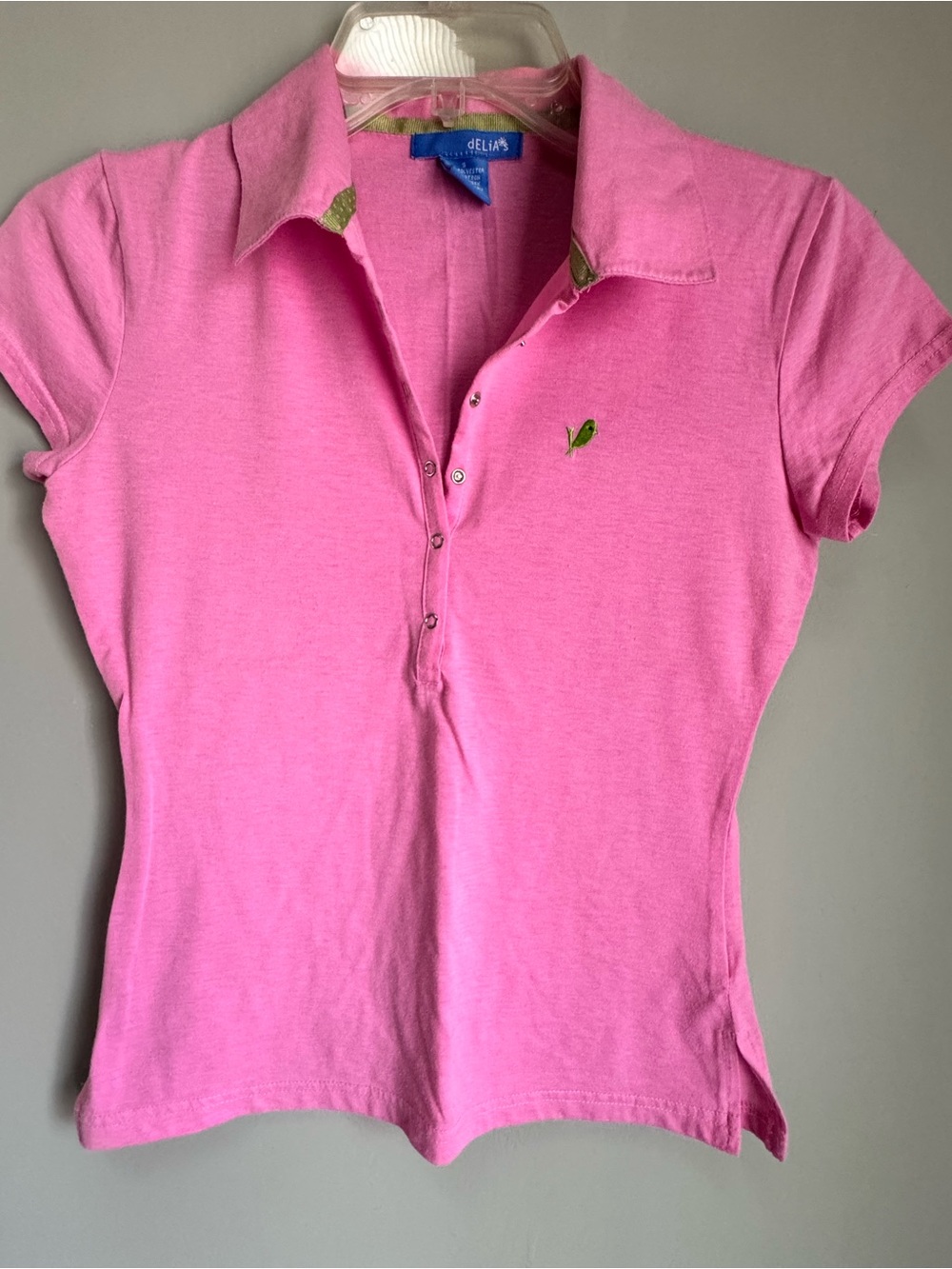 Delia’s Women’s Short Sleeve Pink Cotton Blend Top Size Small